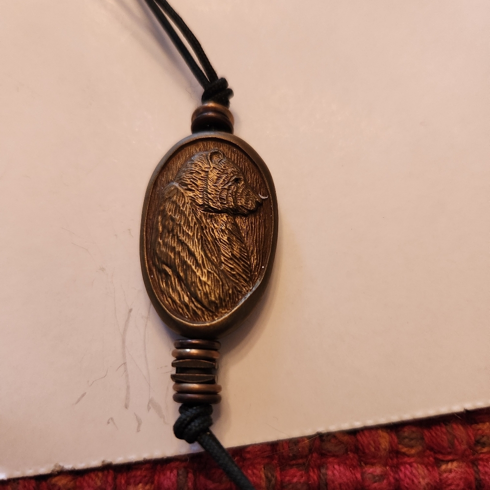 Cavin Richie Bronze Bear Adjustable Necklace
